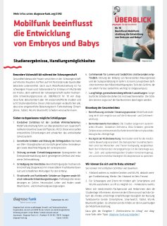 Faktenblatt: Mobilfunk beeinflusst die Entwicklung von Embryos und Babys
