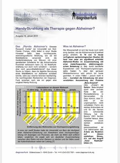 Brennpunkt: Alzheimer-Studie, Handystrahlung als Therapie? (8S. A4) &lt;Sonderdruck&gt;